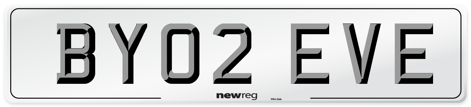 BY02 EVE Number Plate from New Reg